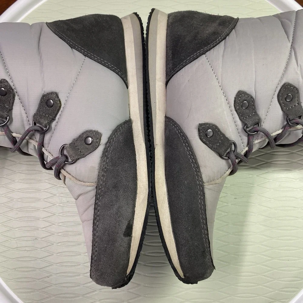 L L Bean Carrabassett Snow Boots Tall Women Sz‎ 6M Gray Fur Top